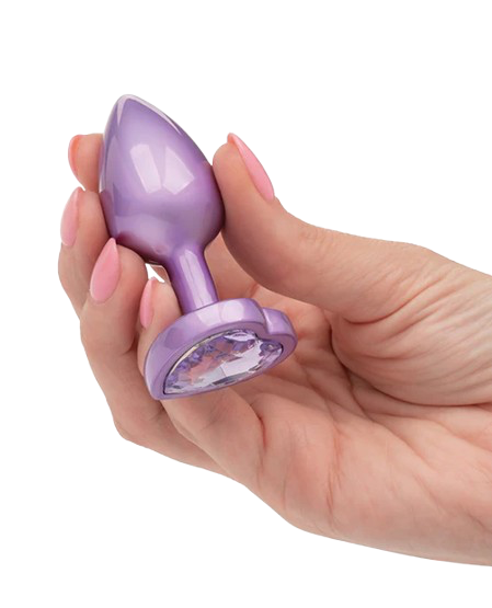 Jewel Small Amethyst Heart Plug