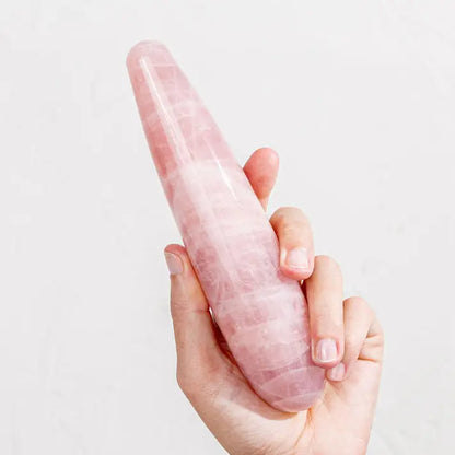 The Rosie - Rose Quartz Crystal Dildo