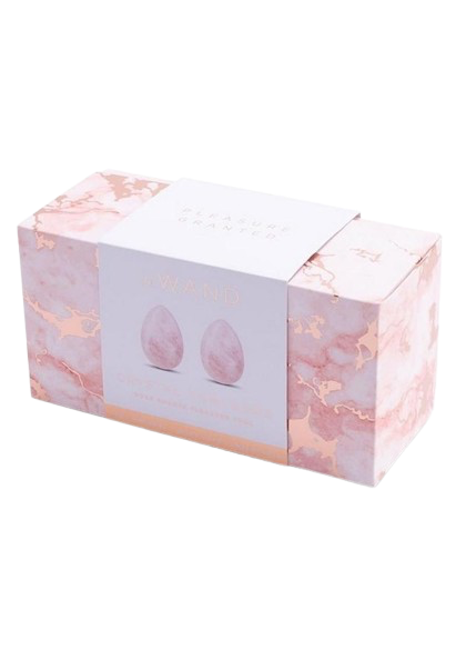 Le Wand Crystal Yoni Eggs Silicone Kegal Balls - Rose Quartz