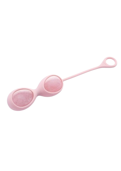Le Wand Crystal Yoni Eggs Silicone Kegal Balls - Rose Quartz