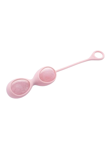 Le Wand Crystal Yoni Eggs Silicone Kegal Balls - Rose Quartz