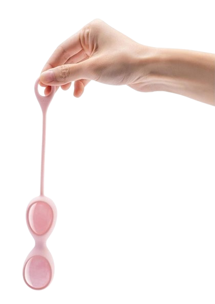 Le Wand Crystal Yoni Eggs Silicone Kegal Balls - Rose Quartz