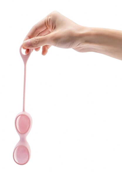 Le Wand Crystal Yoni Eggs Silicone Kegal Balls - Rose Quartz