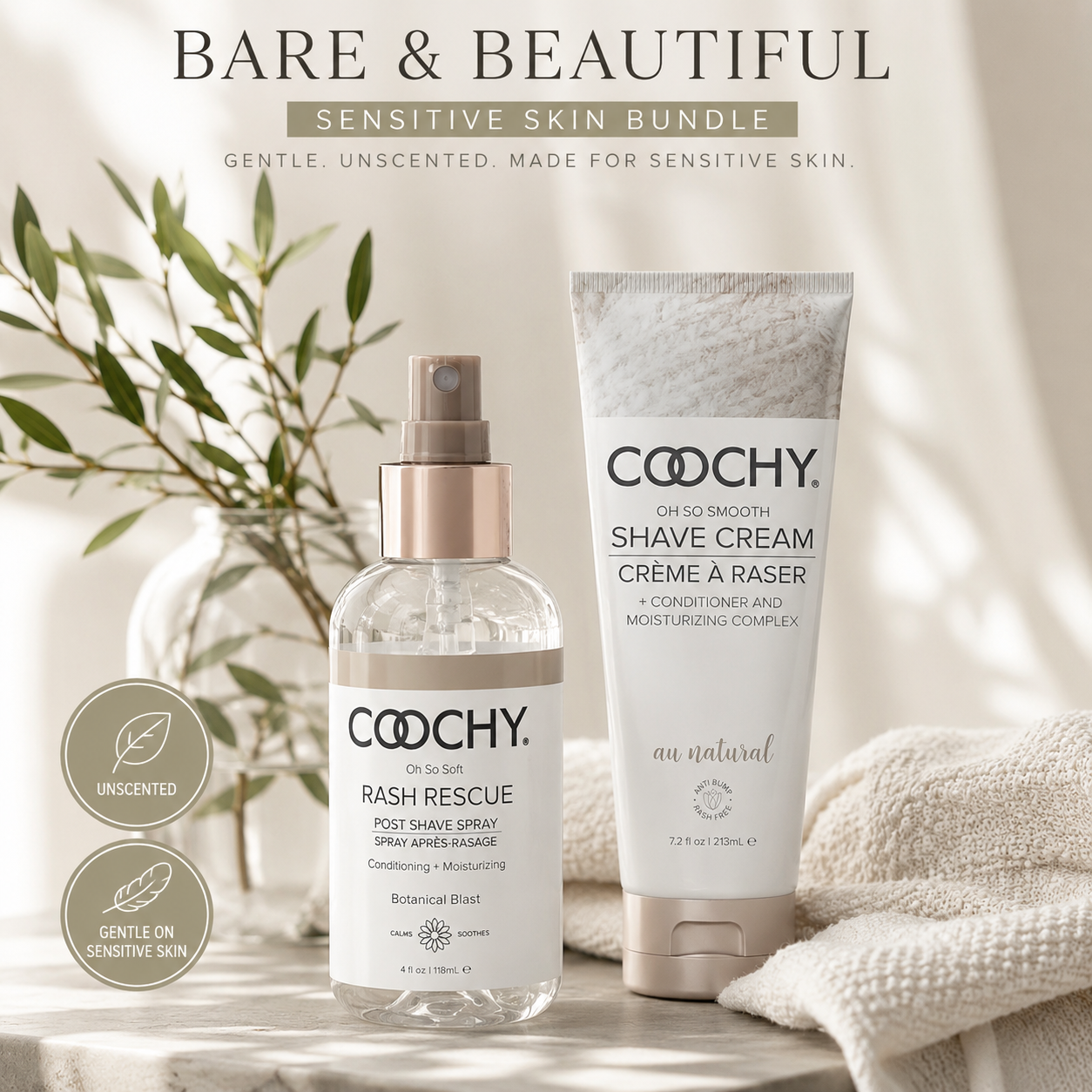 Coochy Shave Cream + Body Spray Bundle