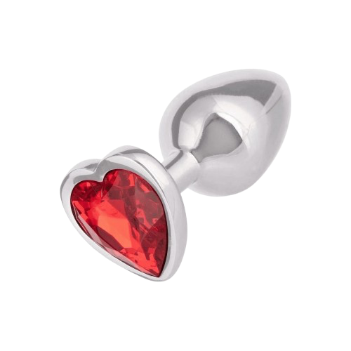 Jewel Small Ruby Heart Anal Plug