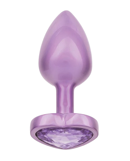 Jewel Small Amethyst Heart Plug