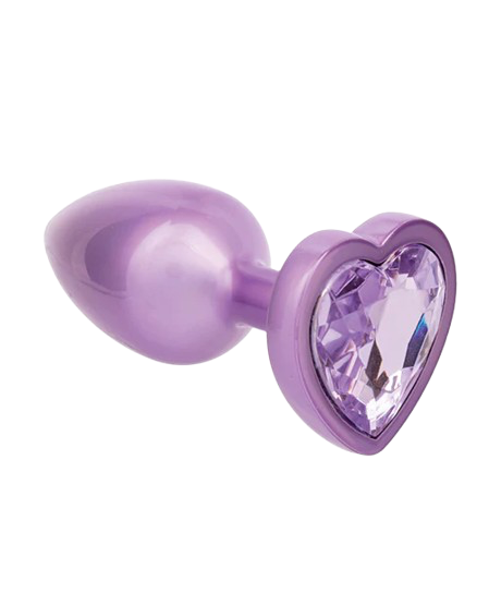 Jewel Small Amethyst Heart Plug